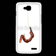 Coque LG L90 Hameçon avec appât pêcheur