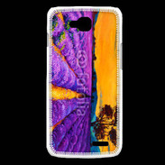 Coque LG L90 Peinture de champs de lavande 