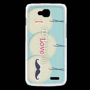 Coque LG L90 I love moustache 5