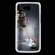 Coque LG L90 Danseuse avec tigre