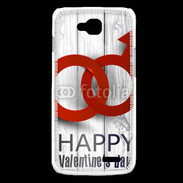 Coque LG L90 Saint valentin sur fond bois