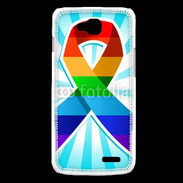 Coque LG L90 Rainbow Pride Ribbon