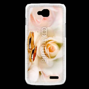 Coque LG L90 Alliance sur fond de rose