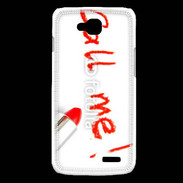 Coque LG L90 Call me en rouge à lèvres