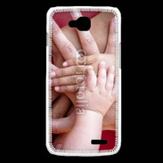 Coque LG L90 Famille main dans la main