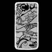 Coque LG L90 Tissus glamour noir et blanc