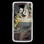 Coque LG L90 Femme glamour quartier de Paris
