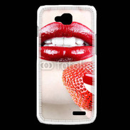 Coque LG L90 Bouche sexy rouge à lèvre gloss rouge fraise