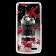 Coque LG L90 Bouteille alcool pétales de rose glamour