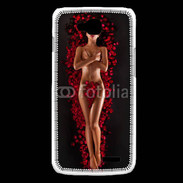 Coque LG L90 Femme nue pétales de rose glamour