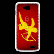 Coque LG L90 Cupidon sur fond rouge