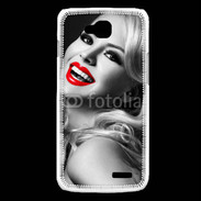 Coque LG L90 Rouge à lèvres Fashion en noir et blanc