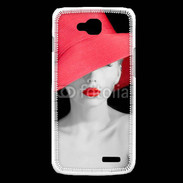 Coque LG L90 Femme élégante en noire et rouge 10