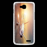 Coque LG L90 Avion de ligne au coucher de soleil