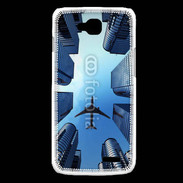 Coque LG L90 Avion de ligne au dessus des immeubles