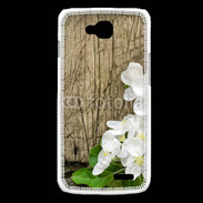 Coque LG L90 Fleurs sur fond en bois