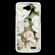 Coque LG L90 Rose blanche et rose 5