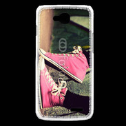 Coque LG L90 Converses roses vintage