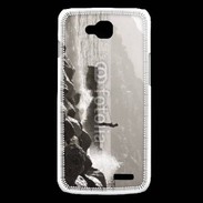 Coque LG L90 Pêcheur noir et blanc