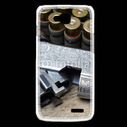 Coque LG L90 Vintage fusil et cartouche