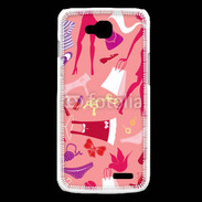 Coque LG L90 Fond fashion rose 5