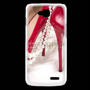 Coque LG L90 Escarpins rouges et perles