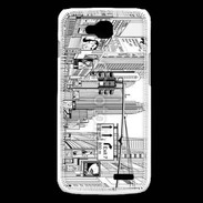 Coque LG L90 Rue de New York en dessin noir et blanc