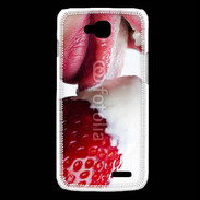 Coque LG L90 Fraise et bouche 2