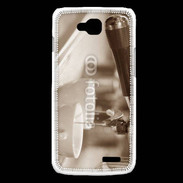 Coque LG L90 Expresso noir et blanc