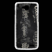 Coque LG L90 Menu de cocktail en noir et blanc