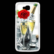 Coque LG L90 Champagne et rose rouge