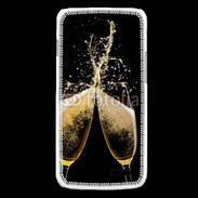 Coque LG L90 Coupes de champagne sur fond noir