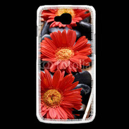 Coque LG L90 Fleurs Zen rouge 10