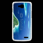 Coque LG L90 île en former de cœur au milieu de la mer