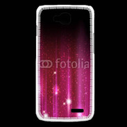Coque LG L90 Rideau rose à strass