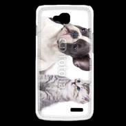 Coque LG L90 Duo chien et chat