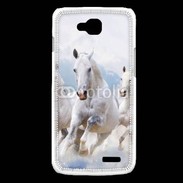 Coque LG L90 Chevaux blancs