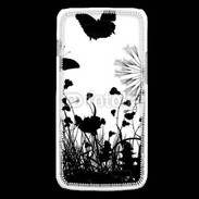 Coque LG L90 Papillon en noir et blanc