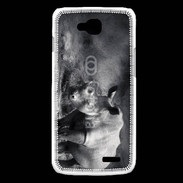 Coque LG L90 Rhinocéros noir et blanc