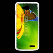 Coque LG L90 Papillon posé sur une fleur