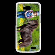 Coque LG L90 Petite fille avec son poney