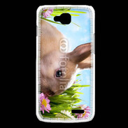 Coque LG L90 Lapin et fleurs