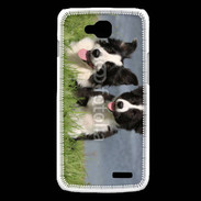 Coque LG L90 Chien Border Collie noir et blanc