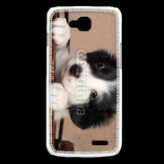Coque LG L90 Chiot blanc et noir 2