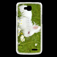 Coque LG L90 Lapin blanc dans l'herbe