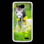 Coque LG L90 Poney Shetland gris et blanc
