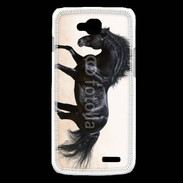 Coque LG L90 Cheval noir au galop 5