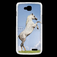 Coque LG L90 Cheval arable robe grise