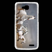 Coque LG L90 Groupe de chevaux blancs