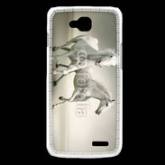 Coque LG L90 Chevaux blancs